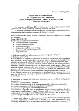 &bdquo;ARREKS&rdquo; Sp&oacute;łka Akcyjna