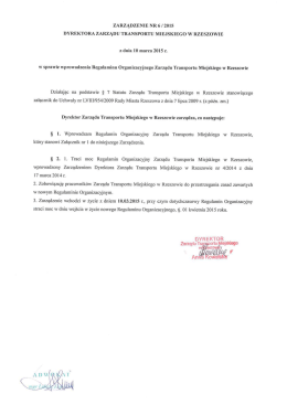 zarządzenie nr 612015 dyrektora zarządu transportu miejskiego w