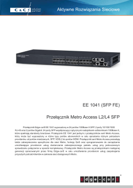 EE 1041 (SFP FE) Przełącznik Metro Access L2/L4 SFP
