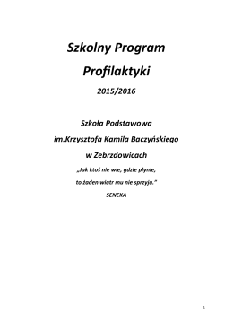 Program Profilaktyki SP - Zespół Szkół w Zebrzydowicach
