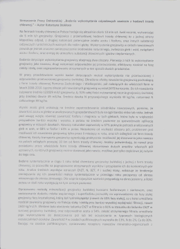 Streszczenie Pracy Doktorskiej: &bdquo;Badania wykorzystania