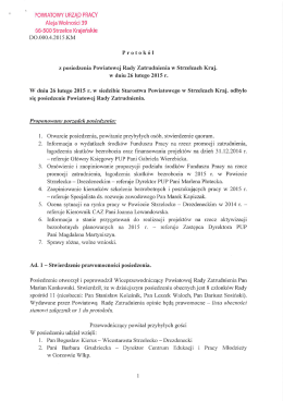 26.02.2015  - Powiatowy Urząd Pracy w Strzelcach