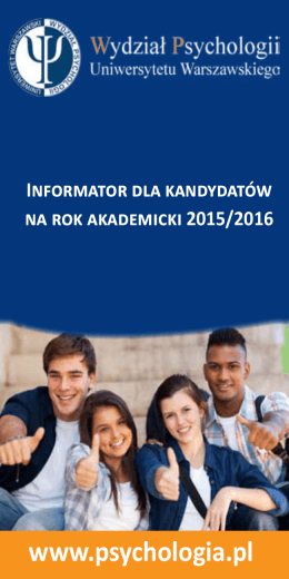 Informator - Uniwersytet Warszawski