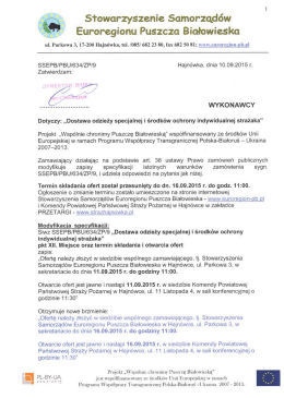 Dostawa odzieży specjalnej i środk&oacute;w ochrony indywidualnej