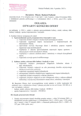 BURMISTRZ MIASTA RADZYN PODLASKI