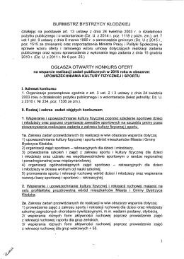 BURMISTRZ BYSTRZYCY KŁODZKIEJ