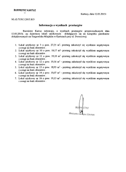 BURMiSTRZ KARTUZ ~1` Kartuzy, dnia 09.04.2015r. NL