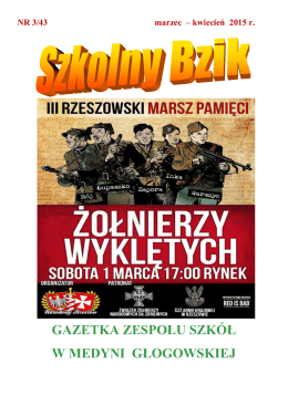 Szkolny Bzik nr 3/2015 - Zespół Szkół w Medyni Głogowskiej