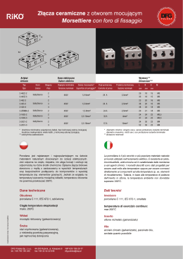 Złącza ceramiczne z otworem mocującym Morsettiere con foro di