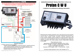 Instrukcja obsługi sterownika Proton CWU