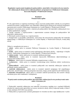 Regulamin wypożyczania podręczników - plik pdf
