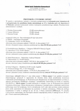 Wyb&oacute;r najkorzystniejszej oferty