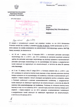 MINISTERSTWO FINANS&Oacute;W - Regionalna Izba Obrachunkowa w