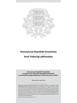 Konstytucja Republiki Estońskiej Eesti Vabariigi pőhiseadus