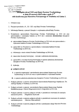 1. Porządek obrad
