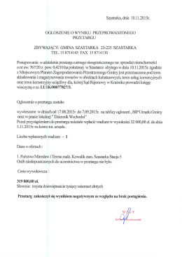 Plik źródłowy - Urząd Gminy Szastarka