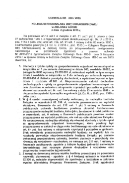 UCHWAŁA NR 233 i 2015 KOLEGIUM REGIONALNEJ IZBY