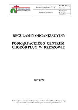 21. Regulamin Organizacyjny PCChP - 21 maja 2015