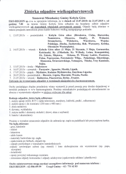 Zbiórka odpadów wielkogabarytowych