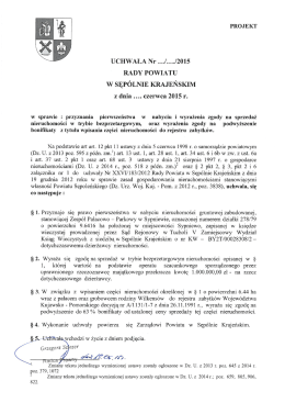 w sprawie przyznania pierwszeństwa w nabyciu i wyrażenia zgody
