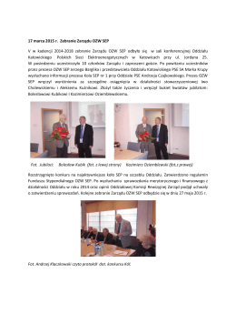17 marca 2015 r. Zebranie Zarządu OZW SEP V w kadencji 2014