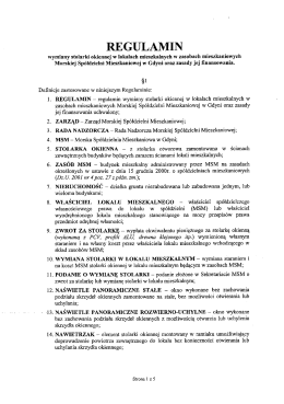 REGULAMIN - Morska Sp&oacute;łdzielnia Mieszkaniowa w Gdyni