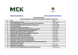 Kalendarz imprez w MCK Katowice