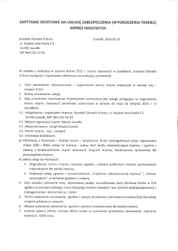 zapytanie ofertowe na usługę zabezpieczenia (wygrodzenia terenu)