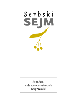Flyer obersorbisch - Za serbske ludowe zastupnistwo