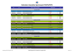 Kalendarz Zawodów Sportowych POZTS/PZTS
