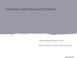 Fractals and chaos in Python