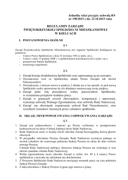 Regulamin Zarządu ŚSM