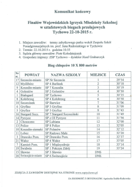 Finał&oacute;w Wojew&oacute;dzkich Igrzysk Młodzieży szkolnej
