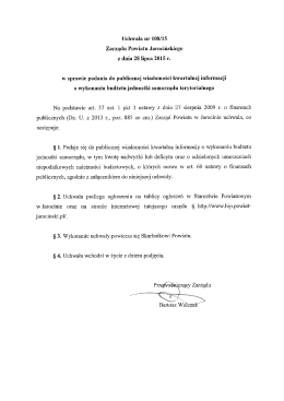 Uchwała nr 108/15 Zarządu Powiatu