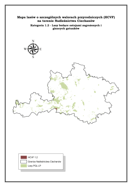 Mapa lasów o szczególnych walorach przyrodniczych (HCVF) na
