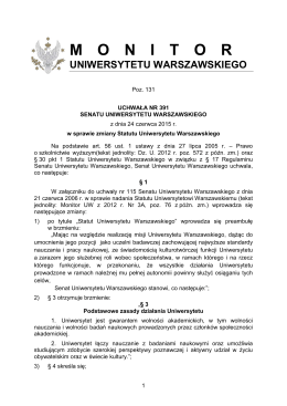 Monitor UW - Uniwersytet Warszawski