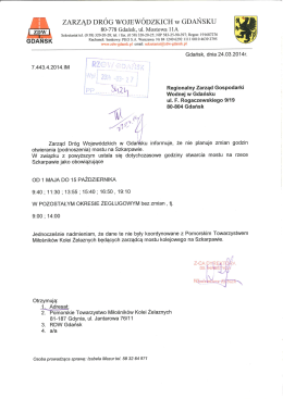 ZARZĄD DRÓG WoJEWÓDzKICH w GDAŃSKU
