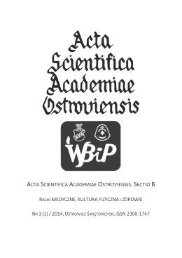 Cały Zeszyt - Acta Scientifica Academiae Ostroviensis Zeszyty