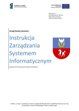 Instrukcja Zarządzania Systemem Informatycznym