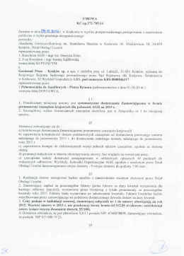 UMOWA - Dział Zamówień Publicznych, Akademia Górniczo