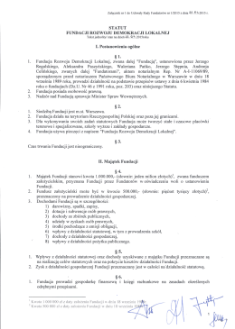 Pobierz statut - Fundacja Rozwoju Demokracji Lokalnej