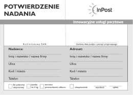 POTWIERDZENIE NADANIA