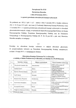 Składy obwodowych komisji wyborczych