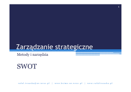 Zarządzanie strategiczne SWOT
