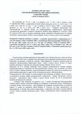w ziELoNEJ GóRzE - (BIP) Regionalnej Izby Obrachunkowej w