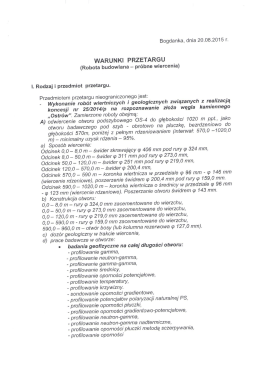 warunki przetargu - Lubelski Węgiel "Bogdanka" S.A.