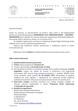 komunikat ii - hydromicro.pl