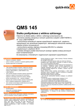 Karta techniczna QMS 145g/m2