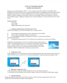 C&mdash;Pen 3.0 Translation Bundle Szybkie wprowadzenie