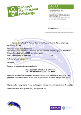 dofinansowanie - 2015 - Hufiec Poznań